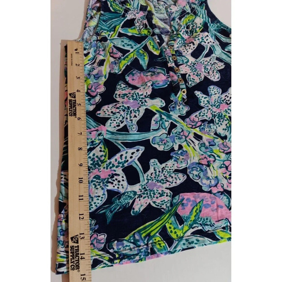 Lilly Pulitzer Essie Tank XS Floral Button Up Preppy Designer Fashion Top - Picture 5 of 7